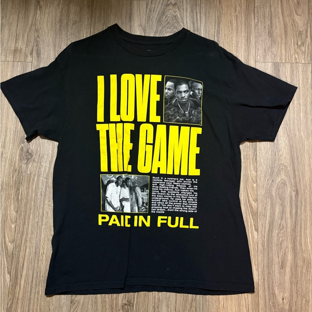 Fashion Nova Black and Yellow 'I Love the Game' Tee